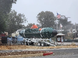 DSRV-2 Avalon on public display on the side of the road