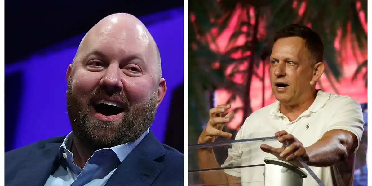 Marc Andreessen throws his support behind an Elon Musk-Mark Zuckerberg cage fight in a talk with Peter Thiel