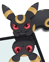 Umbreon in the Mirror (Art by Ronghuiye)