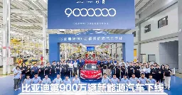 BYD rolls 9 millionth NEV off its assembly lines with 1 million built in last 3 months alone