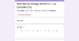 Post-Match Ratings: Arsenal F.C. v.s. Leicester City