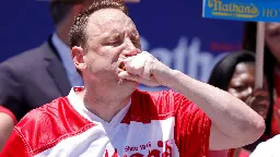 Joey Chestnut, 16-time hot dog eating champion, banned from event for signing deal with vegan company