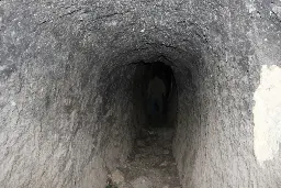 A 1700-year-old Roman water tunnel dug into the mountain was discovered in Adıyaman province in southeastern Türkiye