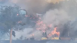 Crews control blaze started by coal train derailment in New South Wales