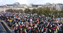 Thousands join pro-Palestinian protest in London to demand Gaza ceasefire