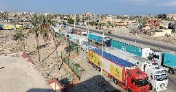 Gaza aid stuck as Egypt says Israel not cooperating