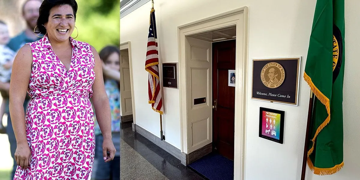 Queer Congresswoman Emily Randall opens office bathroom to everyone in defiance of anti-trans Capitol rules