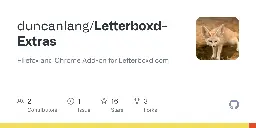 GitHub - duncanlang/Letterboxd-Extras: Firefox and Chrome Add-on for Letterboxd.com