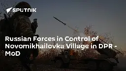 Russian Forces in Control of Novomikhailovka Village in DPR - MoD