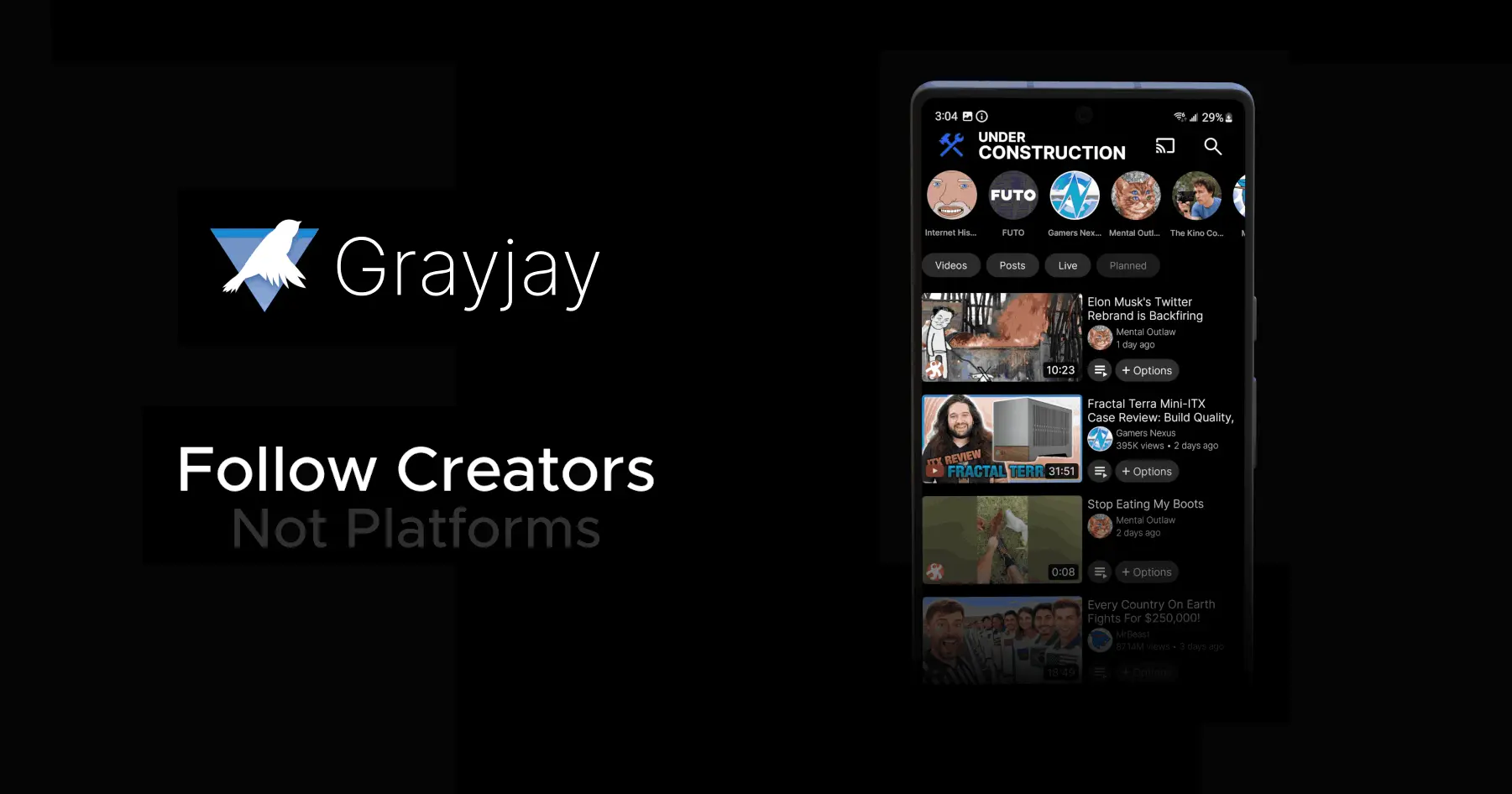 Grayjay - Follow Creators, Not Platforms