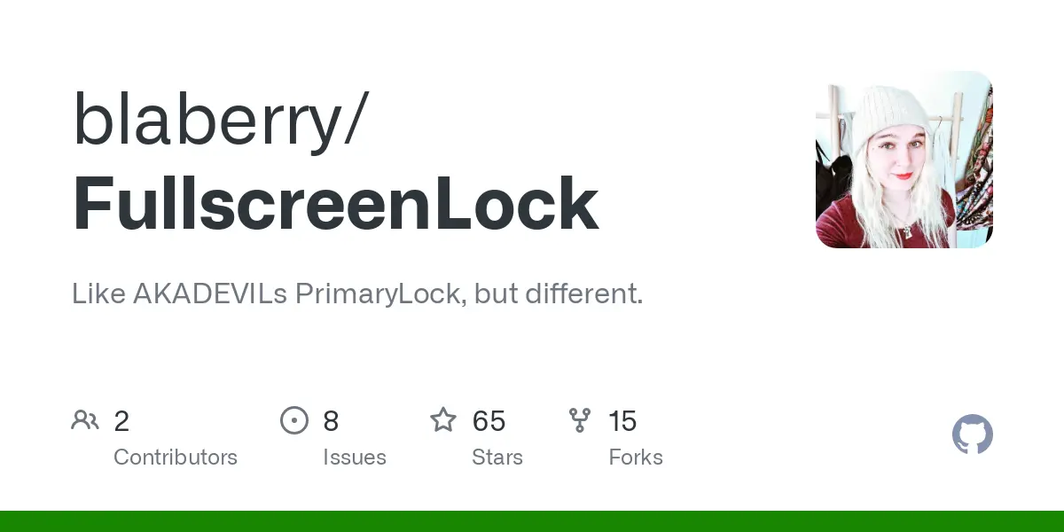 GitHub - blaberry/FullscreenLock: Like AKADEVILs PrimaryLock, but different.