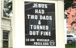 The First Street Baptist Church in America: Jesus Had 2 Dads