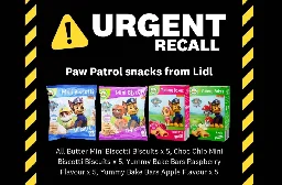 Lidl recalls Paw Patrol snacks after website on packaging displayed porn | TechCrunch