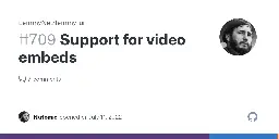 Support for video embeds · Issue #709 · LemmyNet/lemmy-ui