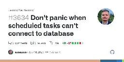 Don't panic when scheduled tasks can't connect to database by sunaurus · Pull Request #3634 · LemmyNet/lemmy