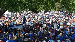 WGA Holds Rally at La Brea Tar Pits as Strike Hits 50th Day