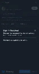 bsky.app. A dialog shows "Sign in required".