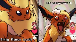 Flareon Bath (Art by Sifyro)