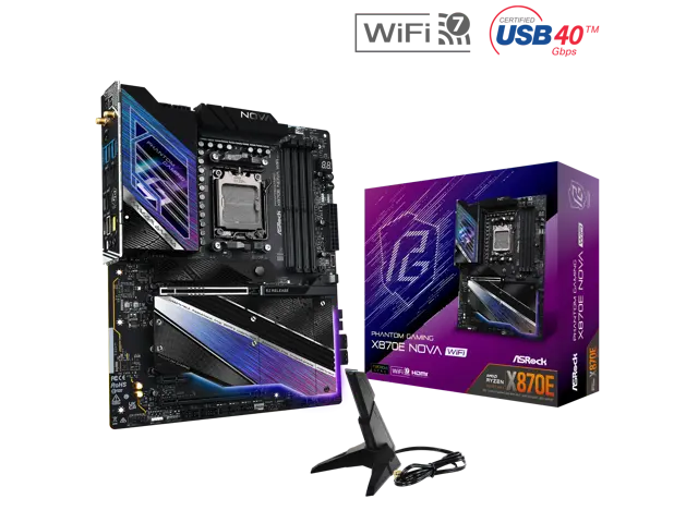 ASRock X870E NOVA WIFI AM5 ATX Motherboard - Newegg.com