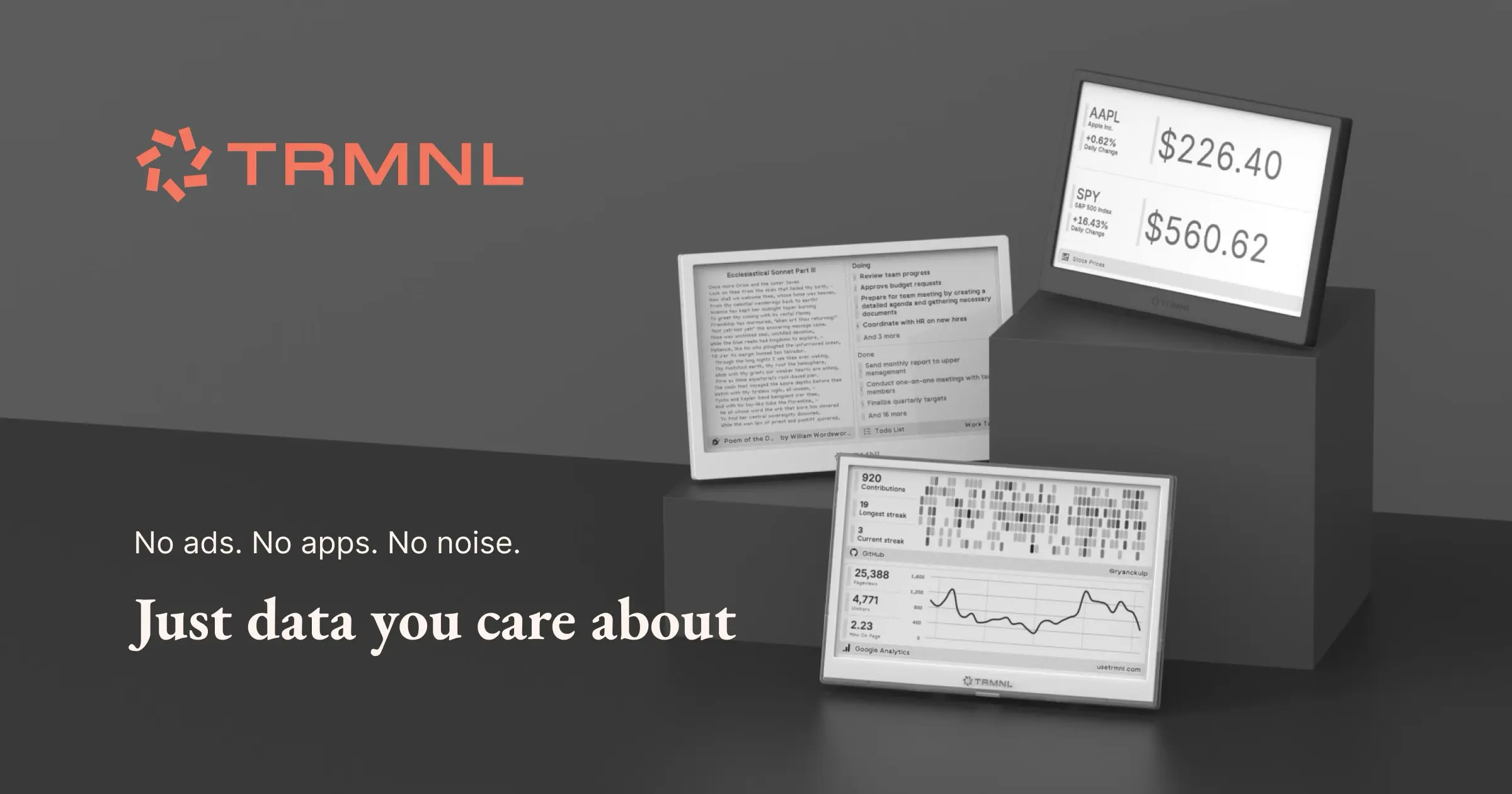 TRMNL | E-ink dashboard to stay focused