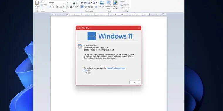 For the first time in 40 years, Windows will ship without built-in word processor