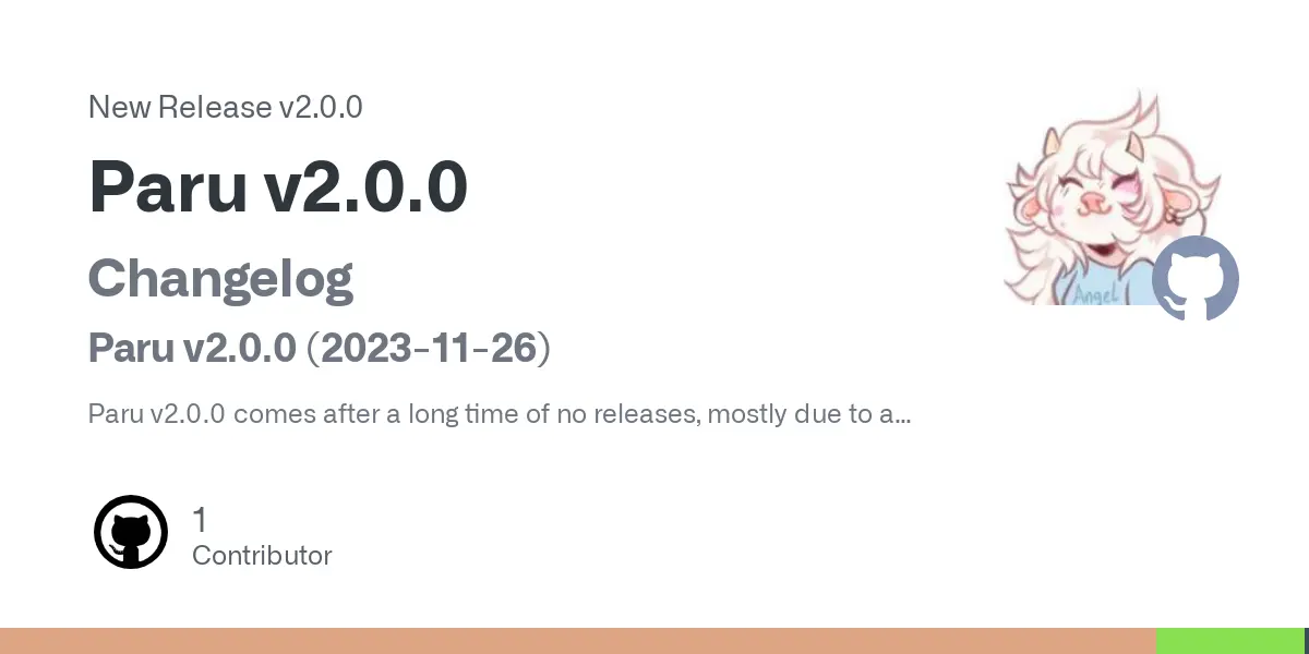 Release Paru v2.0.0 · Morganamilo/paru