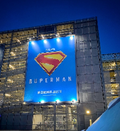 Giant billboard for "Superman" in London