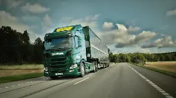 Sweden is testing a semi-truck trailer covered in 100 square meters of solar panels