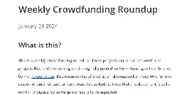 Weekly Crowdfunding Roundup: January 21 2024