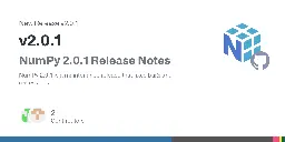 Release v2.0.1 · numpy/numpy