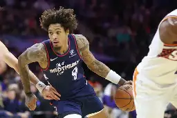 Sixers’ Kelly Oubre Jr. suffers broken rib,  injuries to hip and right leg after getting hit by a car