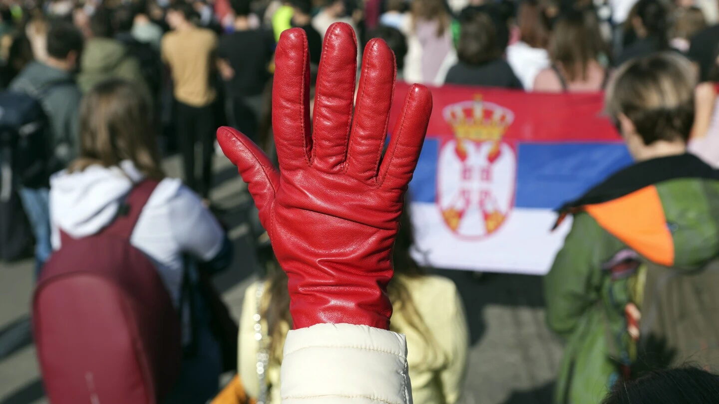 Serbian farmers join striking university students' 24-hour traffic blockade in Belgrade