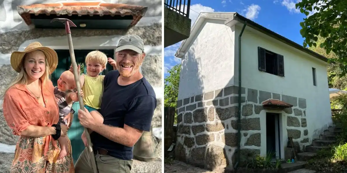 A couple bought an abandoned farm in Portugal for $103,000 and turned it into an off-the-grid homestead where they're raising 2 small kids — see how they did it