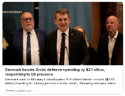 [Not the Onion] Denmark is boosting its defense spending... to protect itself against the United States.