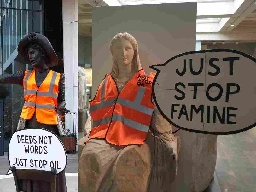 Just Stop Oil has given TWO famous statues an orange makeover