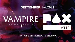 Vampire: The Masquerade - Bloodlines 2 Re-Reveal Seems to Be Taking Place at PAX West