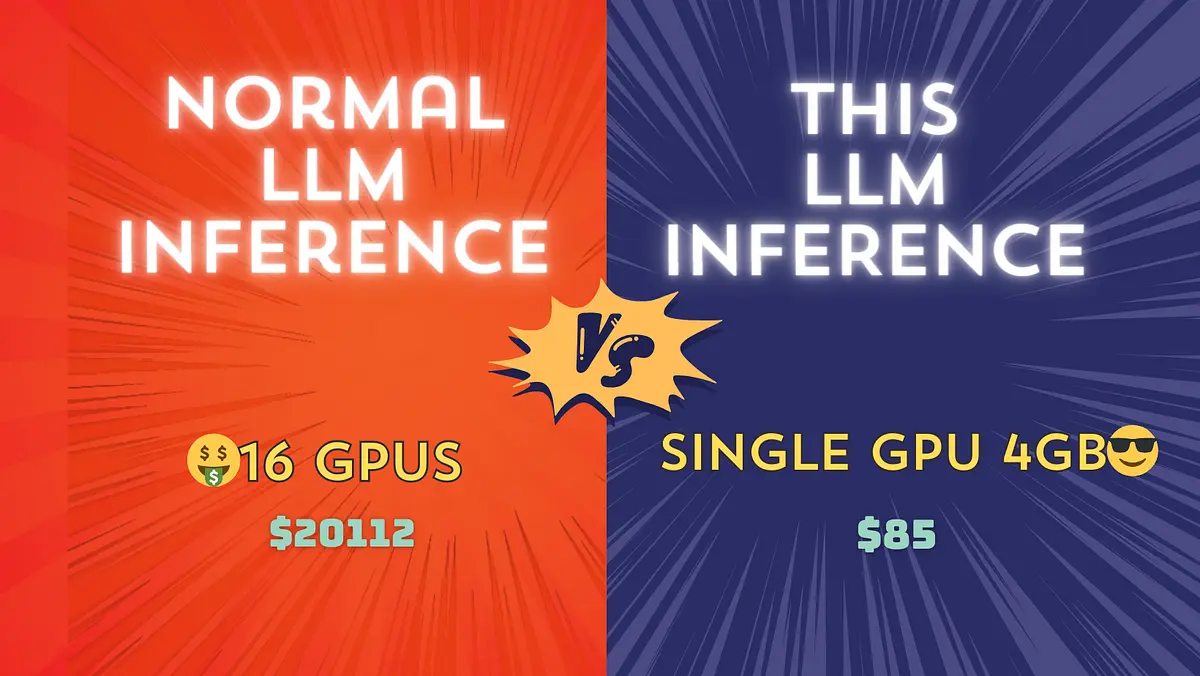 Unbelievable! Run 70B LLM Inference on a Single 4GB GPU with This NEW Technique