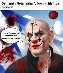 Benjamin Netanyahu on his way to do Joker style supervillain shit