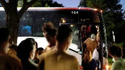 Another bus of migrants from Texas arrives in Los Angeles