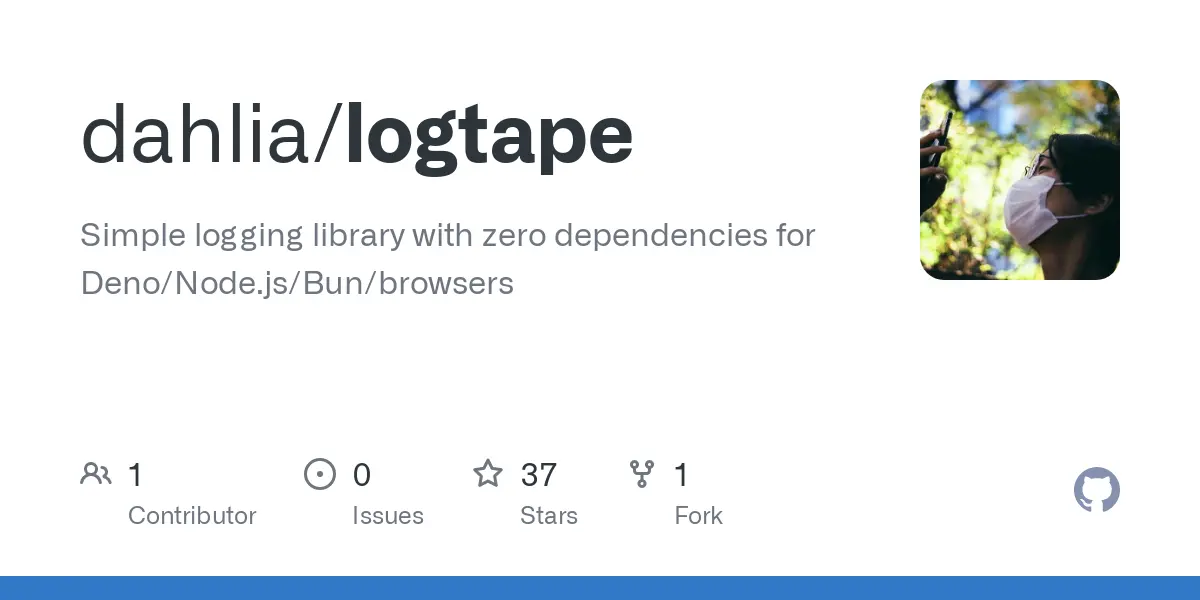 GitHub - dahlia/logtape: Simple logging library with zero dependencies for Deno/Node.js/Bun/browsers