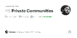 Private Communities by Nutomic · Pull Request #5 · LemmyNet/rfcs