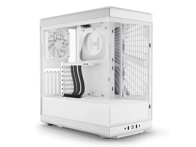 HYTE Y40 Mainstream Vertical GPU Case ATX Mid Tower Gaming Case with PCI Express 4.0 x 16 Riser Cable Included, Snow White - Newegg.com