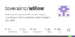 GitHub - toverainc/willow: Open source, local, and self-hosted Amazon Echo/Google Home competitive Voice Assistant alternative