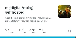 GitHub - mgdigital/rarbg-selfhosted: A self-hosted Torznab API for the RARBG backup, compatible with Prowlarr, Radarr, Sonarr etc.