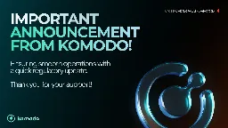 Komodo Wallet DEX has fallen - Not so decentralized after all 👎️