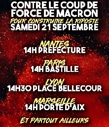 Samedi 21 septembre : dans la rue contre le coup de force de Macron