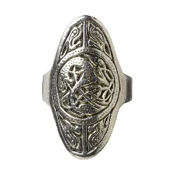 Engraved Anglo-Saxon silver ring, 775-850 AD