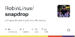GitHub - RobinLinus/snapdrop: A Progressive Web App for local file sharing