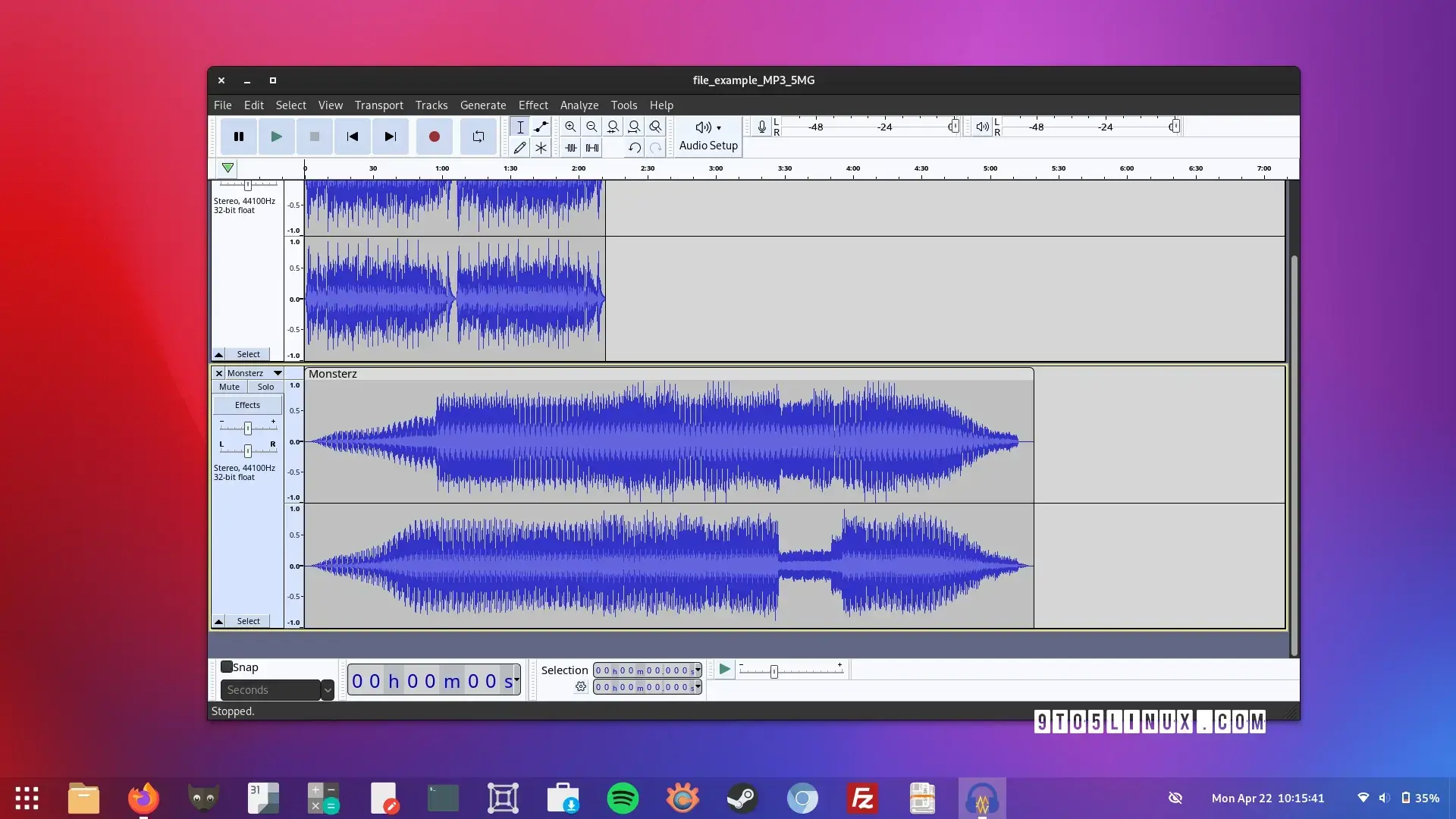 Audacity 3.5 Released with Cloud Saving, Beat Detection, Pitch Shifting, and More - 9to5Linux