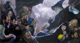 ***Expulsion***, by Donato Giancola (12+ pieces plus interview) (**Tolkien's Middle Earth**) [Mature]